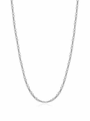 Nialaya Men's Necklace Men's Stainless Steel Modern Figaro Belcher Chain